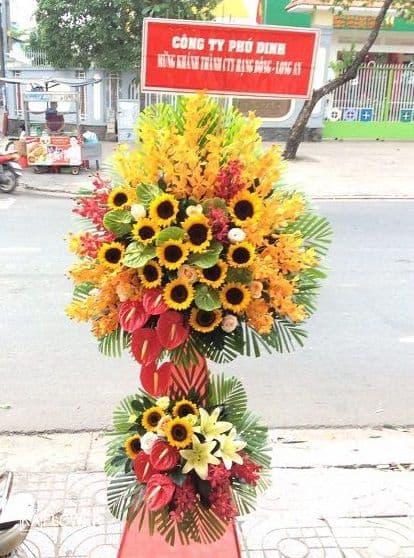 Hoa chuc mung khai truong dep