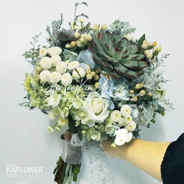 Hoa cầm tay cô dâu Ngát Xanh